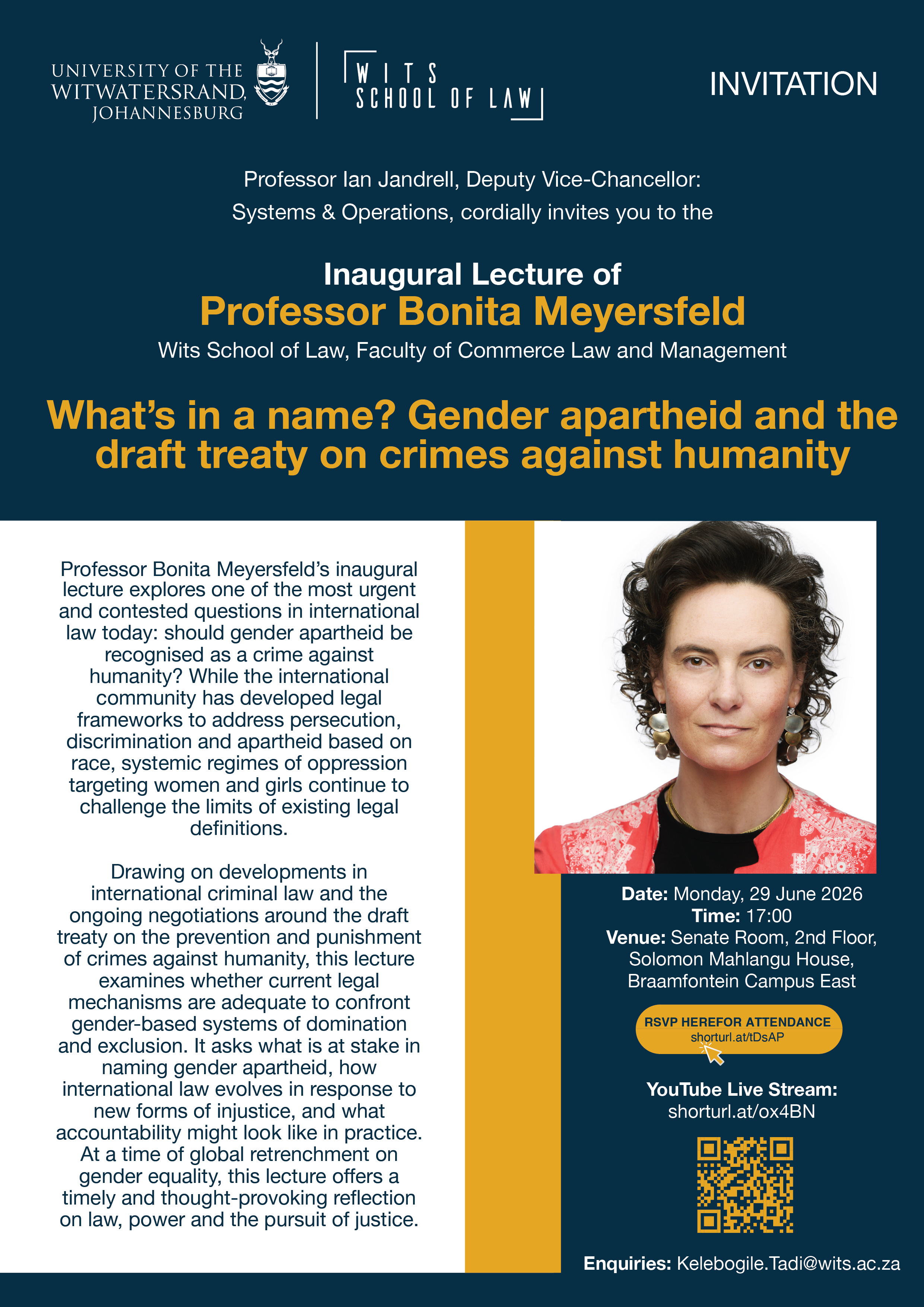 Inaugural lecture